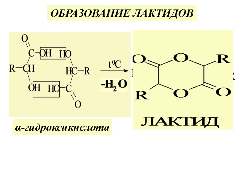 ОБРАЗОВАНИЕ ЛАКТИДОВ α-гидроксикислота